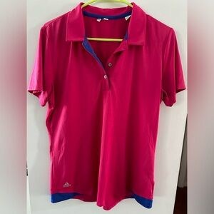 Women’s Adidas Ultimate365 Dark Berry Pink Golf Polo- Size XL